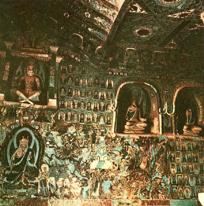 unknow artist tusen buddhornas grottorna china oil painting image
